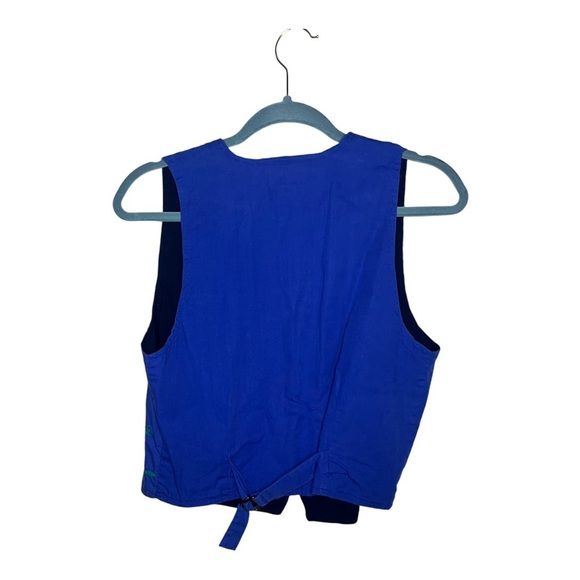 Needlepoint Floral Vintage Vest - Large Grandmacore - Picture 3 of 5